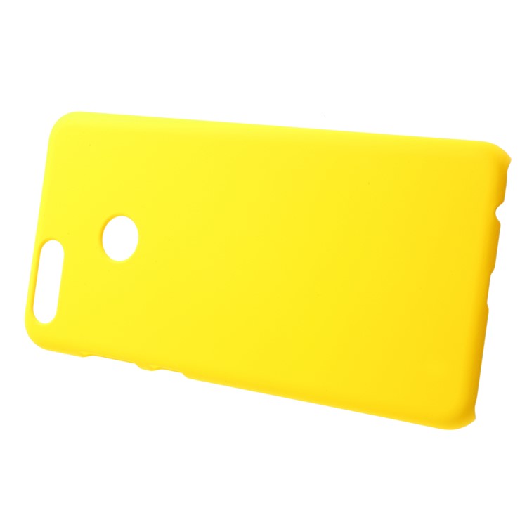 Rubberized Hard Plastic Mobile Phone Case for Huawei Honor 7X - Yellow-2