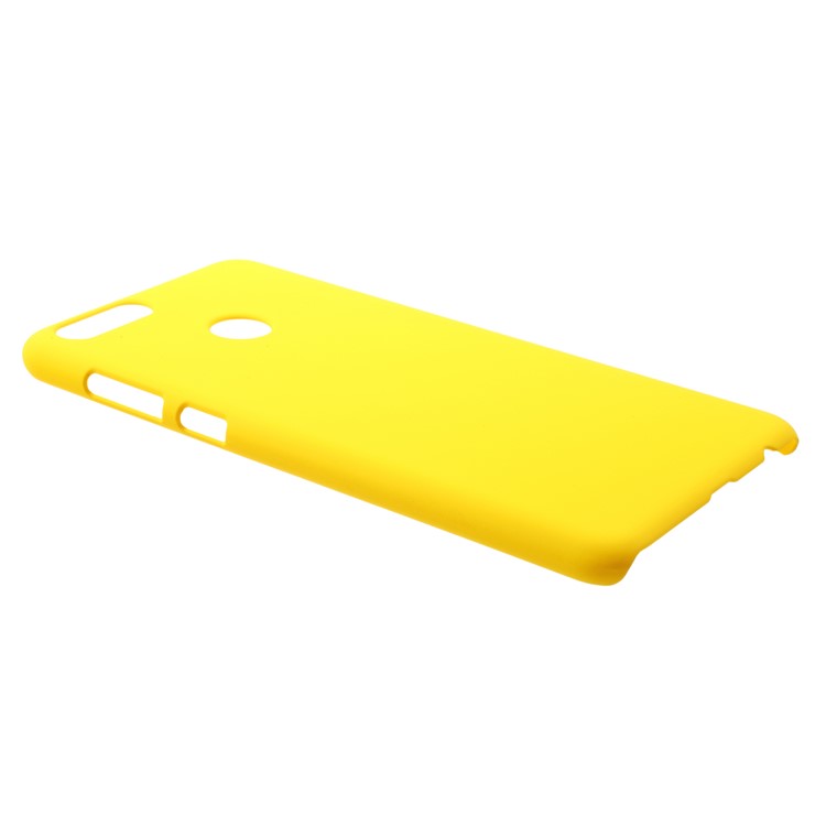 Rubberized Hard Plastic Mobile Phone Case for Huawei Honor 7X - Yellow-3