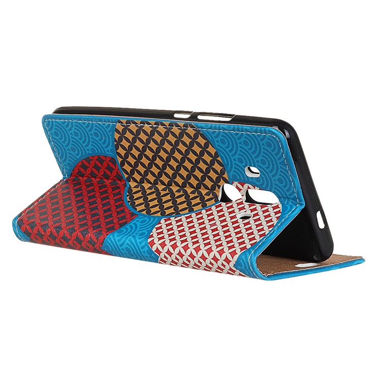 Pattern Printing Leather Wallet Cover for Huawei Mate 10 Pro - Seamless Circles Pattern-3