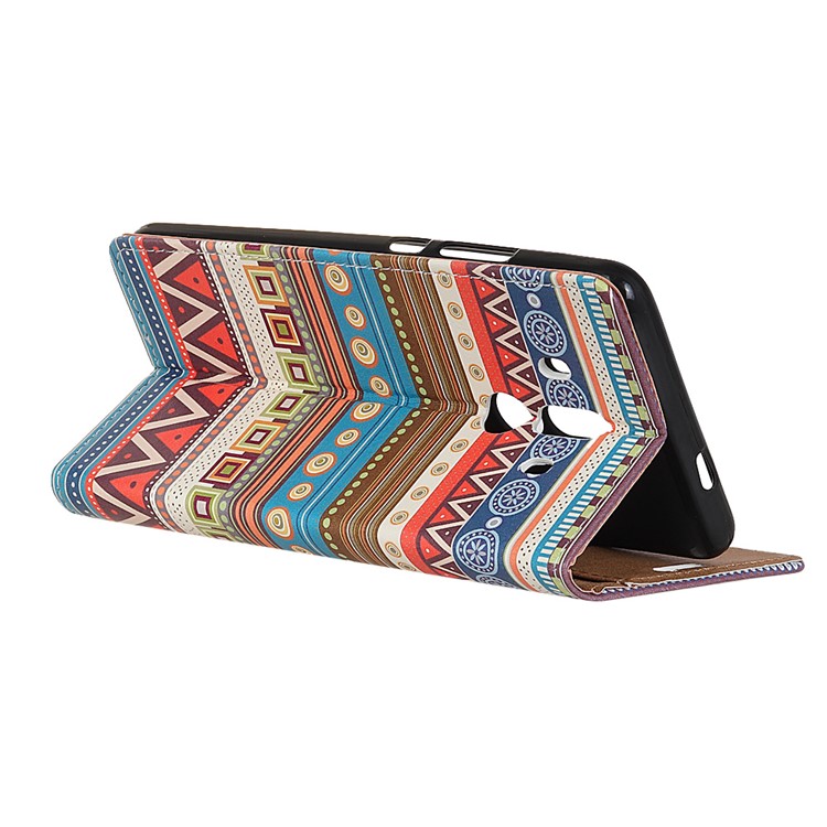 Pattern Printing Magnetic Leather Wallet Case for Huawei Mate 10 Pro - Tribal Tribe-3