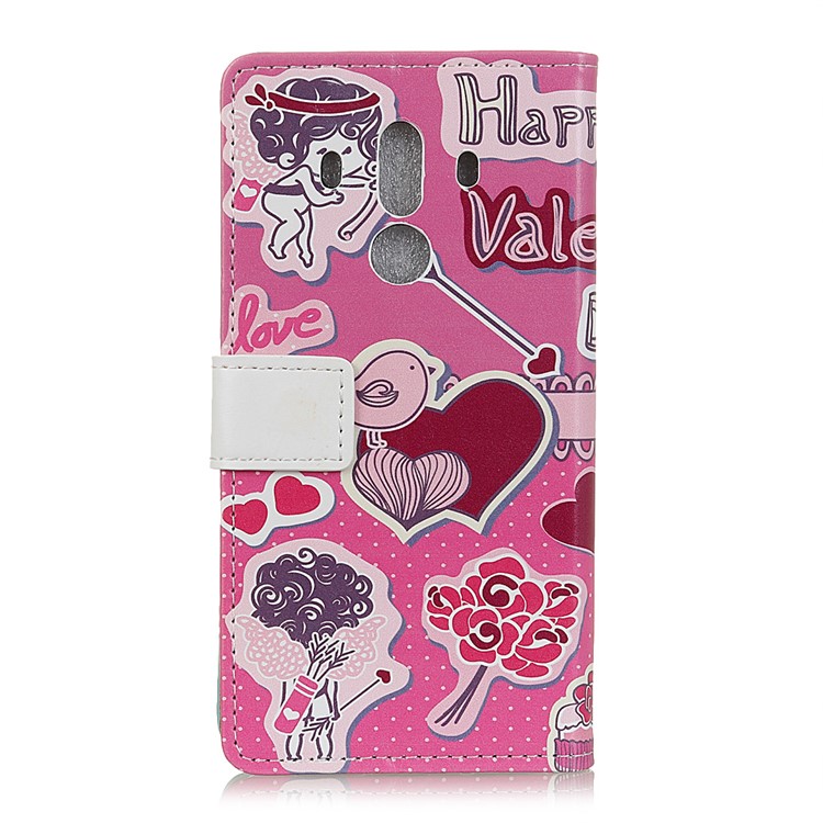 Pattern Printing PU Leather Wallet Case for Huawei Mate 10 Pro - Love Elements Pattern-2