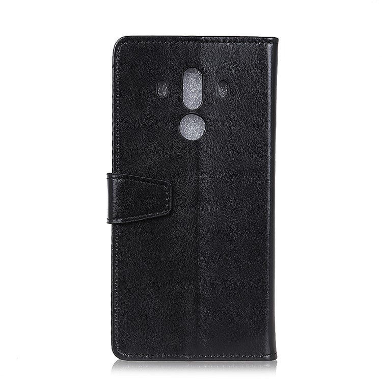 Crazy Horse Wallet Leather Stand Case for Huawei Mate 10 Pro - Black-2