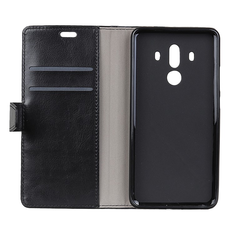 Crazy Horse Wallet Leather Stand Case for Huawei Mate 10 Pro - Black-3