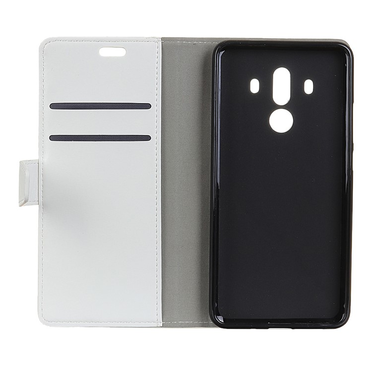 Crazy Horse Wallet Leather Stand Cover for Huawei Mate 10 Pro - White-4
