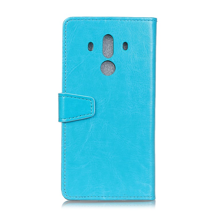 Crazy Horse Magnetic Leather Stand Cover for Huawei Mate 10 Pro - Blue-2