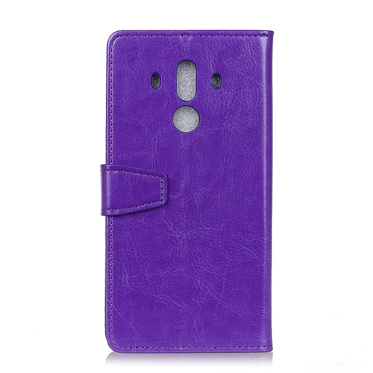 Crazy Horse Leather Stand Case with Card Slots for Huawei Mate 10 Pro - Purple-2