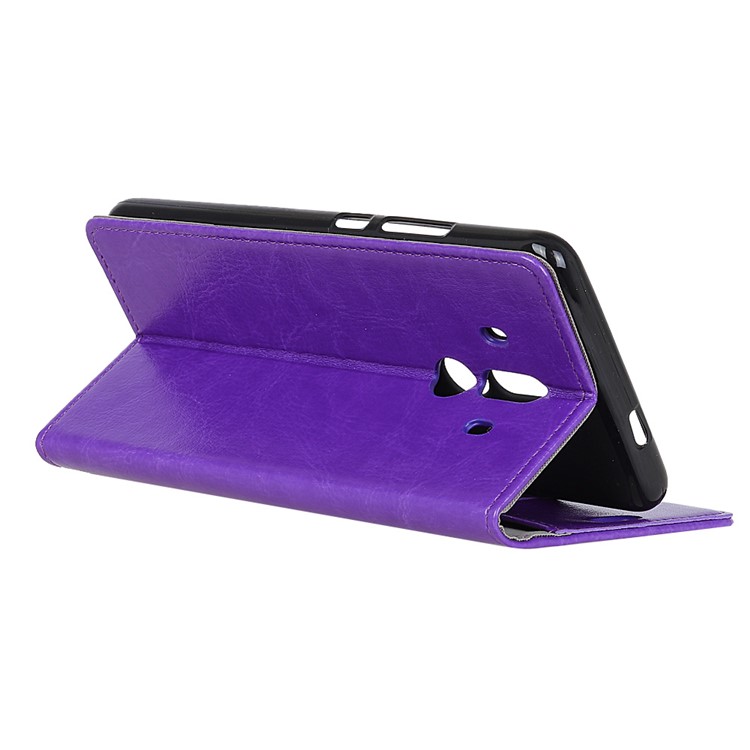Crazy Horse Leather Stand Case with Card Slots for Huawei Mate 10 Pro - Purple-5