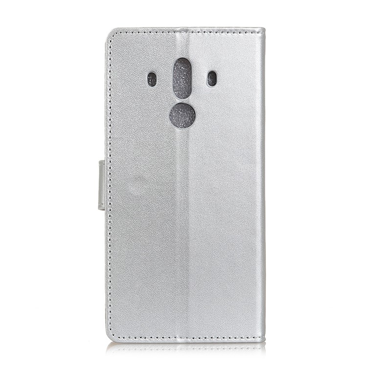 PU Leather Wallet Magnetic Stand Mobile Shell for Huawei Mate 10 Pro - Silver-3
