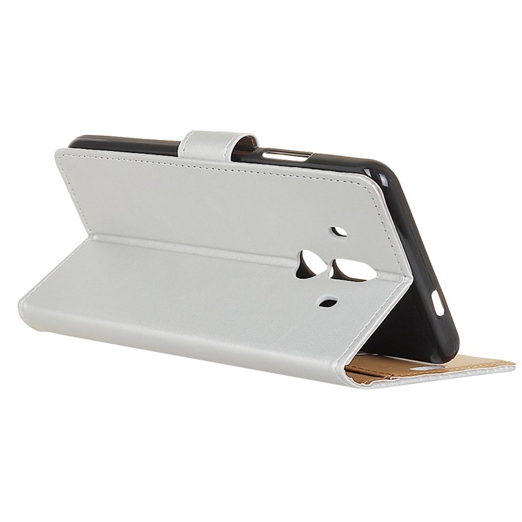 PU Leather Wallet Magnetic Stand Mobile Shell for Huawei Mate 10 Pro - Silver-4