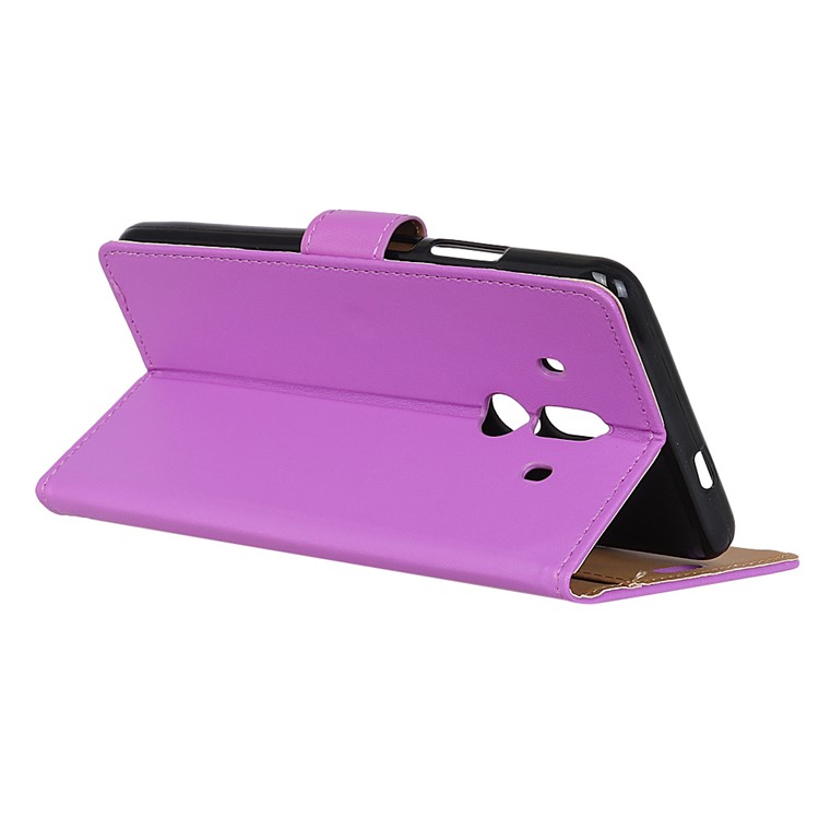 PU Leather Wallet Magnetic Stand Mobile Phone Case for Huawei Mate 10 Pro - Purple-4