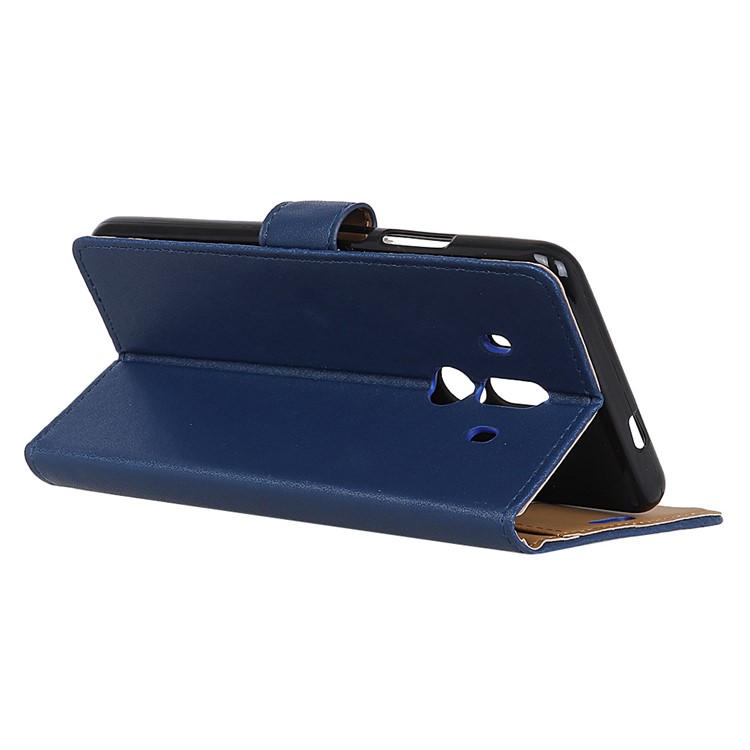 PU Leather Wallet Magnetic Stand Cell Phone Case for Huawei Mate 10 Pro - Blue-4