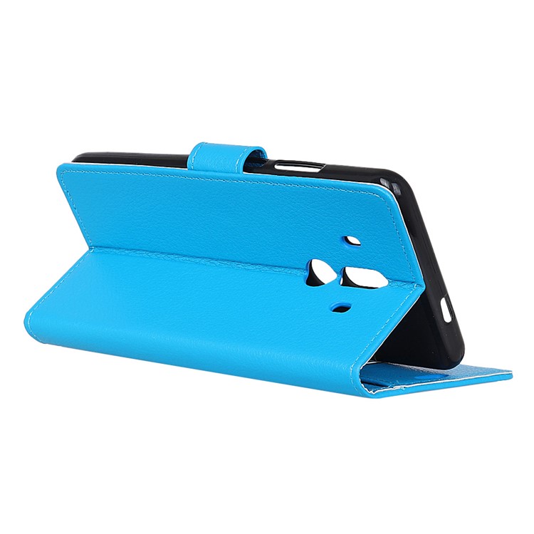 Cubierta Del Teléfono Móvil Del Soporte De La Cartera De Cuero De La PU Del Litchi Para El Pro 10 De Huawei Mate - Azul-5