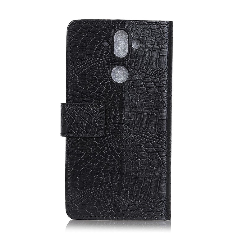 For Huawei Mate 10 Crocodile Texture Card Slots Stand Wallet Leather Case - Black-2