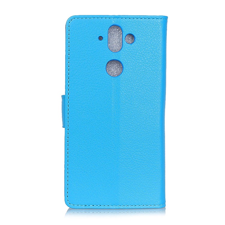 Litschi Textur Kartenhalter PU Leder Mobile Shell Für Huawei Mate 10 - Blau-2