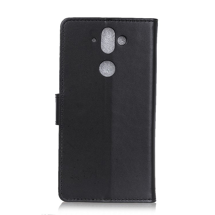 PU Leather Wallet Stand Cell Phone Cover for Huawei Mate 10 Pro - Black-3