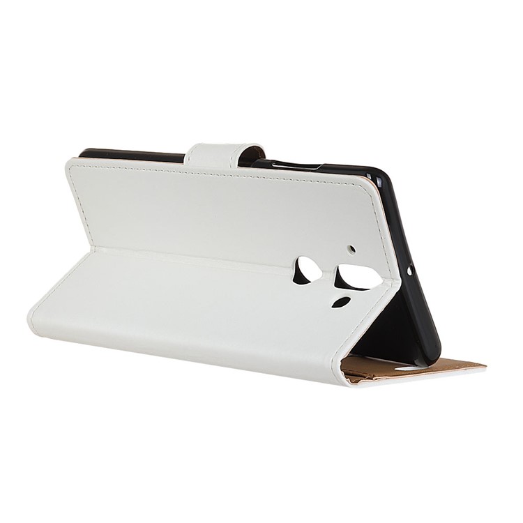 PU Leather Wallet Stand Cell Phone Case for Huawei Mate 10 Pro - White-4