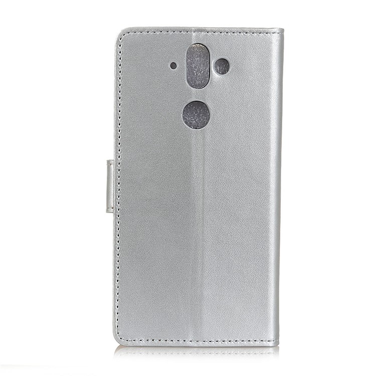 PU Leather Wallet Stand Cell Phone Shell for Huawei Mate 10 Pro - Silver-3