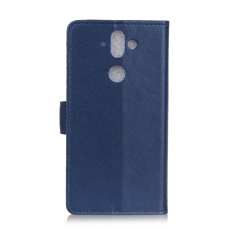 PU Leather Wallet Stand Cell Phone Casing for Huawei Mate 10 Pro - Dark Blue-3