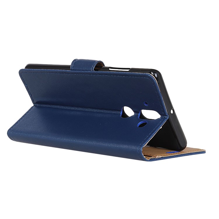 PU Leather Wallet Stand Cell Phone Casing for Huawei Mate 10 Pro - Dark Blue-4