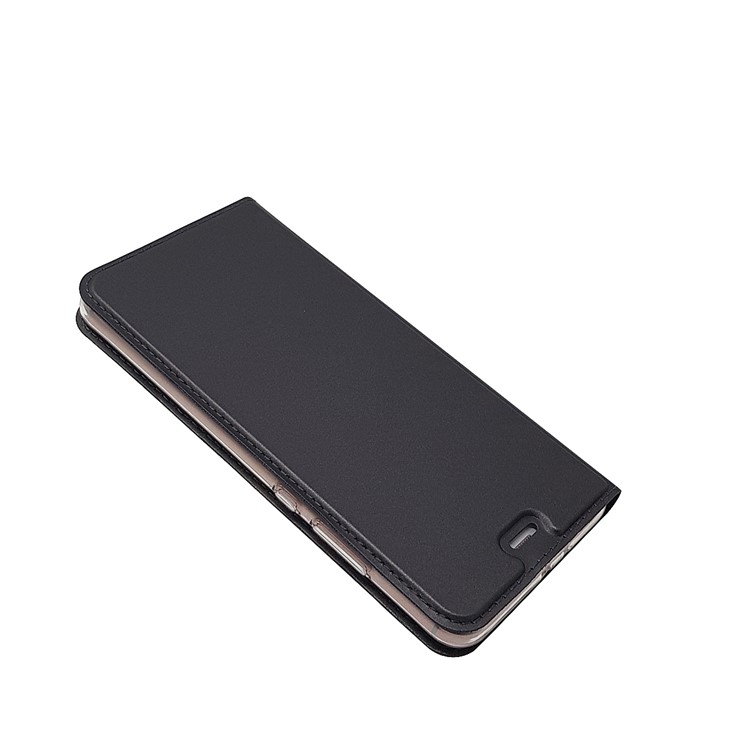 Magnetic Card Holder Leather Stand Case for Huawei P10 - Black-3
