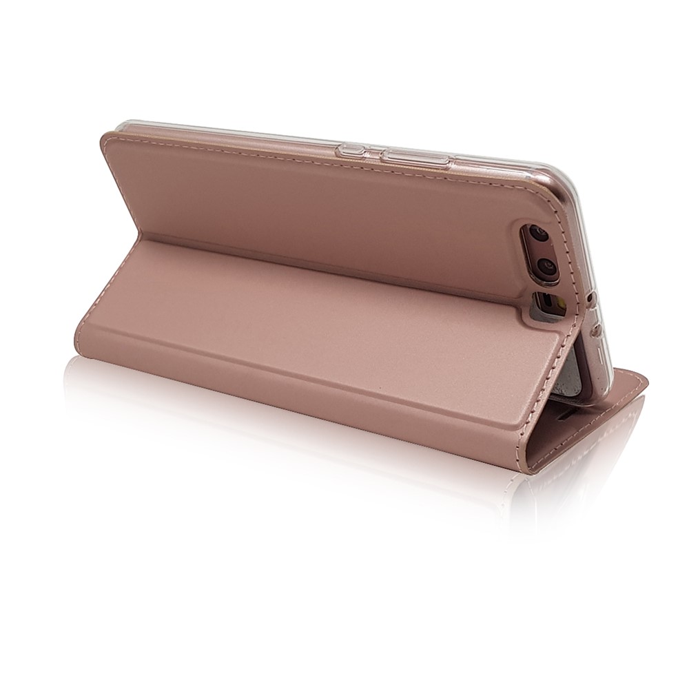 Magnetic Stand Leather Phone Case with Card Slot for Huawei P10 - Rose Gold-6