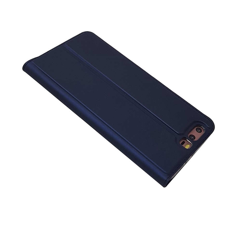 Magnetic Card Holder Stand Leather Mobile Phone Cover for Huawei P10 - Dark Blue-4