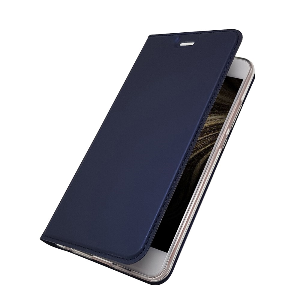 Magnetic Card Holder Stand Leather Mobile Phone Cover for Huawei P10 - Dark Blue-7