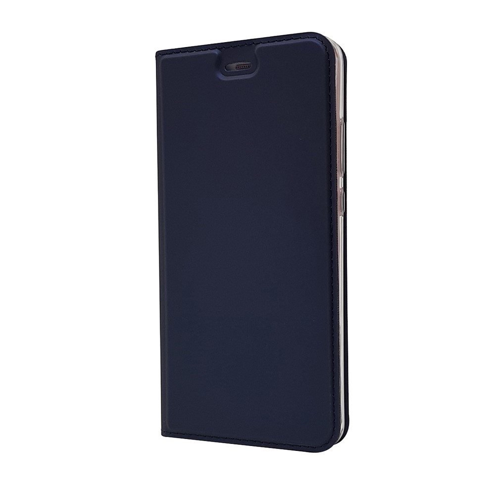 Magnetic Card Holder Stand Leather Mobile Phone Cover for Huawei P10 - Dark Blue-8