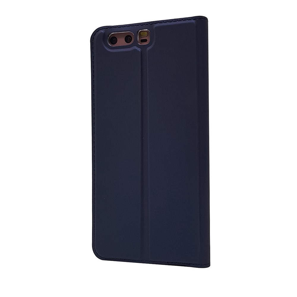 Magnetic Card Holder Stand Leather Mobile Phone Cover for Huawei P10 - Dark Blue-9