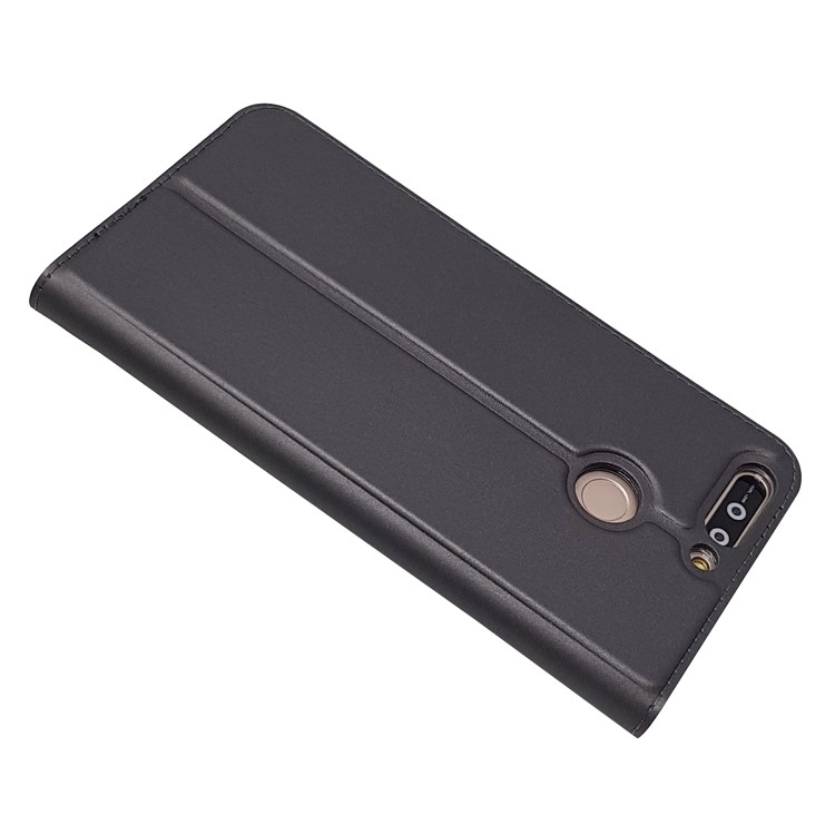 Magnetic Leather Card Holder Stand Case for Huawei Honor 8 Pro / Honor V9 - Black-5
