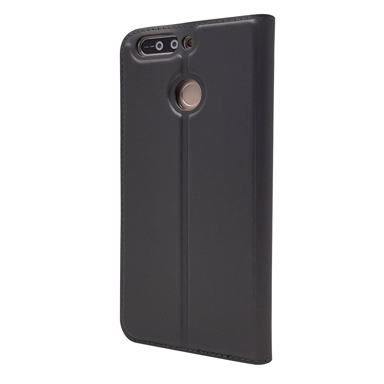 Magnetic Leather Card Holder Stand Case for Huawei Honor 8 Pro / Honor V9 - Black-9