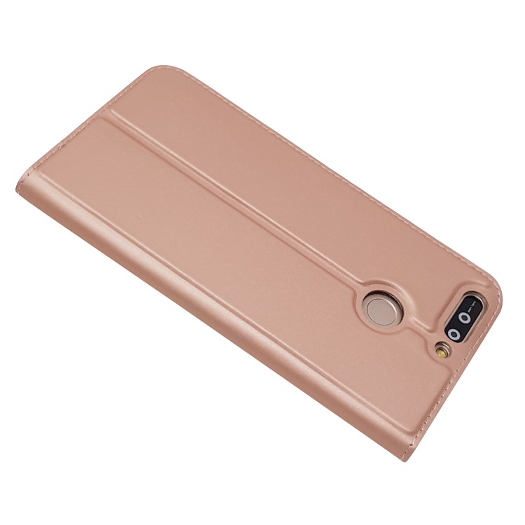 Magnetic Leather Card Holder Stand Cover for Huawei Honor 8 Pro / Honor V9 - Rose Gold-6