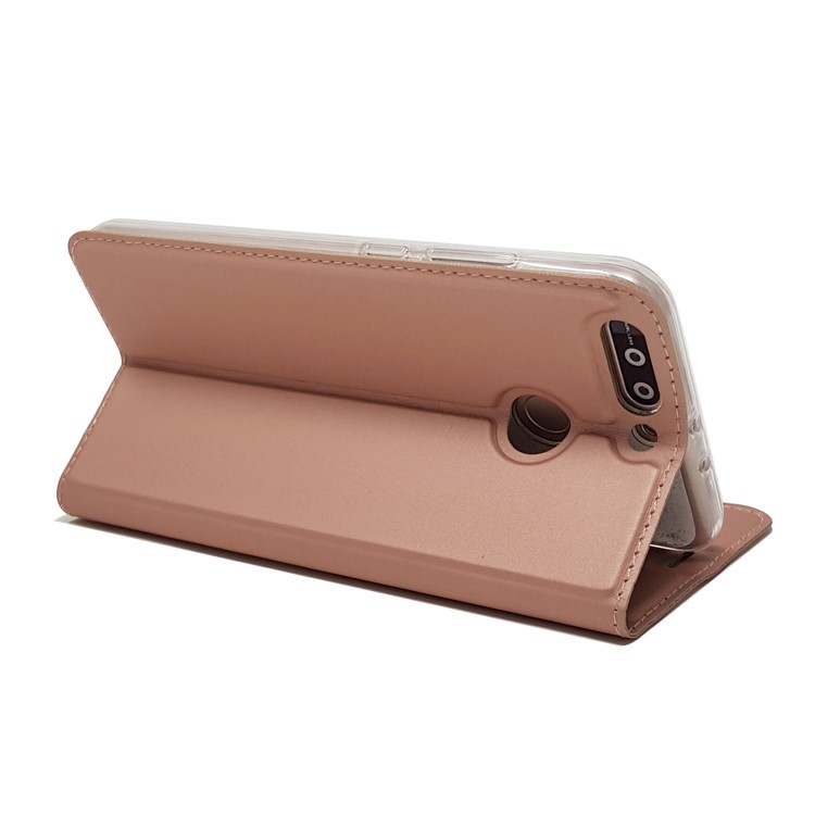 Magnetic Leather Card Holder Stand Cover for Huawei Honor 8 Pro / Honor V9 - Rose Gold-8