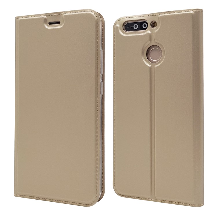 Magnetic Leather Card Holder Phone Case with Stand for Huawei Honor 8 Pro / Honor V9 - Gold-3