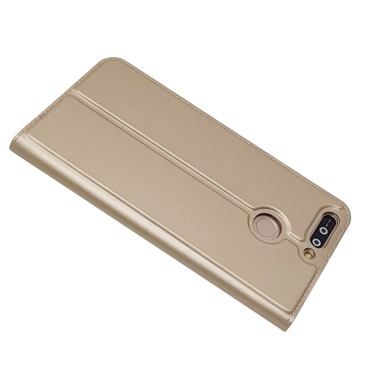 Magnetic Leather Card Holder Phone Case with Stand for Huawei Honor 8 Pro / Honor V9 - Gold-5