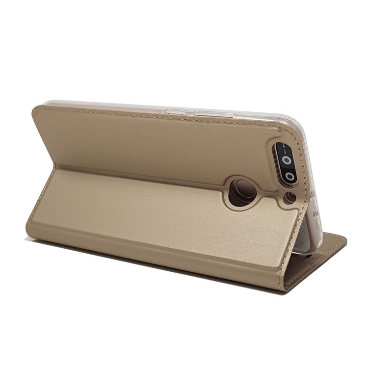 Magnetic Leather Card Holder Phone Case with Stand for Huawei Honor 8 Pro / Honor V9 - Gold-7