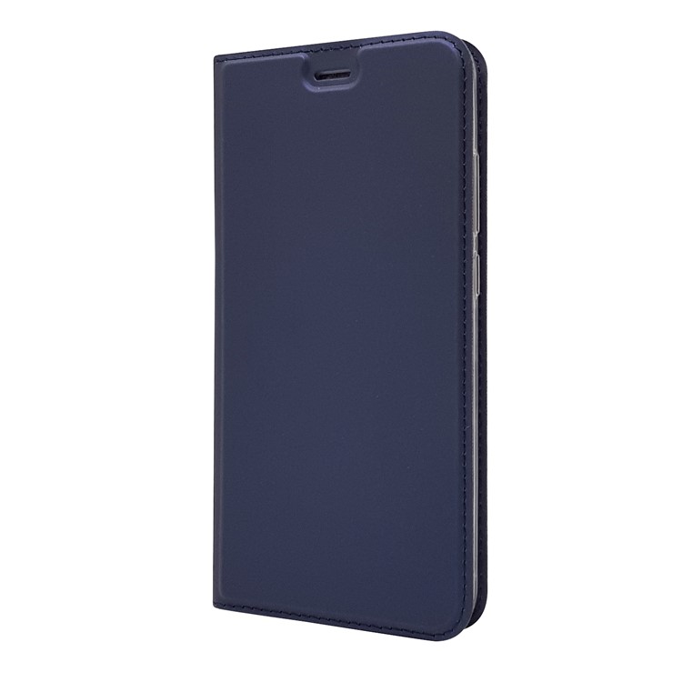 Magnetic Leather Card Holder Mobile Casing for Huawei Honor 8 Pro / Honor V9 - Dark Blue-10