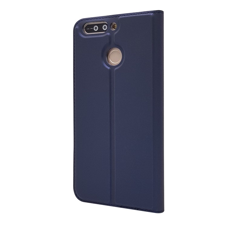 Magnetic Leather Card Holder Mobile Casing for Huawei Honor 8 Pro / Honor V9 - Dark Blue-11