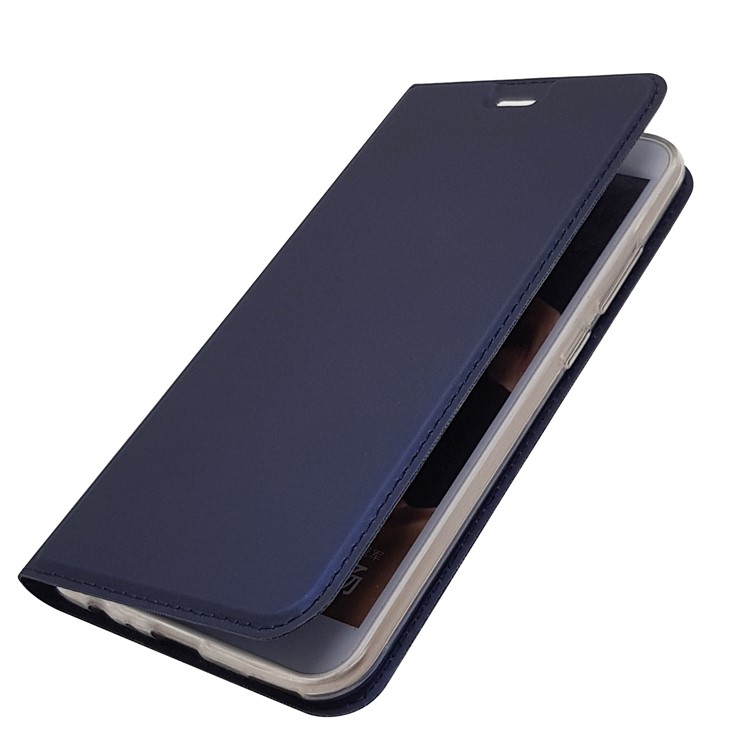 Magnetic Leather Card Holder Mobile Casing for Huawei Honor 8 Pro / Honor V9 - Dark Blue-9