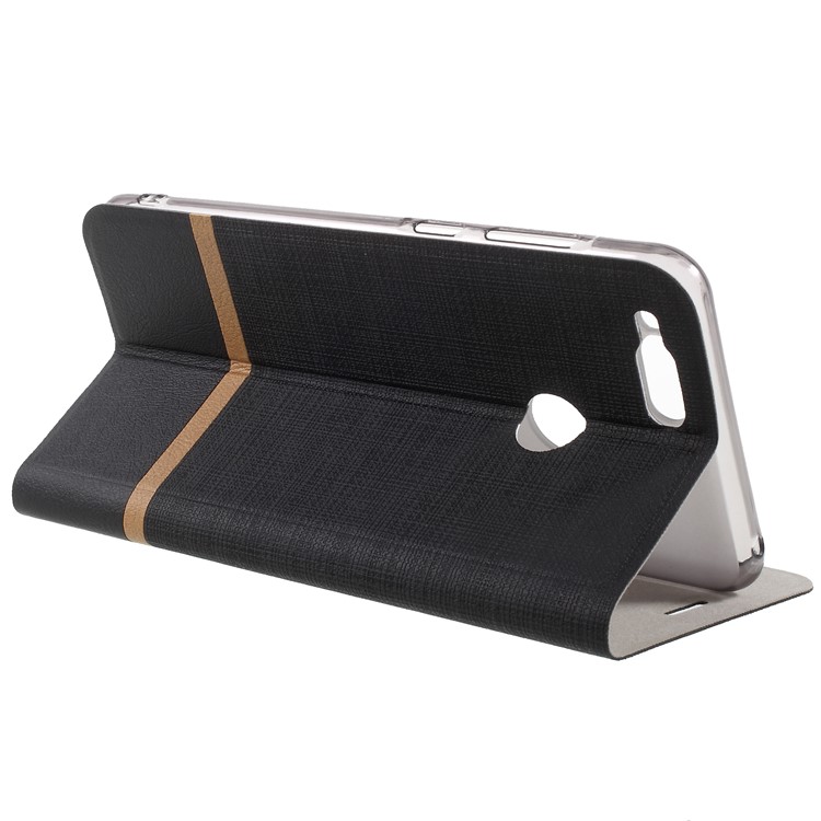 Cross Pattern Leather Card Holder Phone Shell for Huawei Honor 7X - Black-5