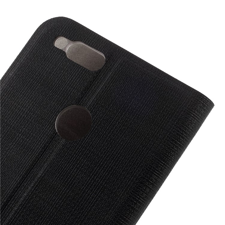 Cross Pattern Leather Card Holder Phone Shell for Huawei Honor 7X - Black-8