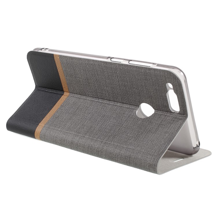 Cross Pattern Leather Card Slot Phone Shell for Huawei Honor 7X / Mate SE - Grey-5