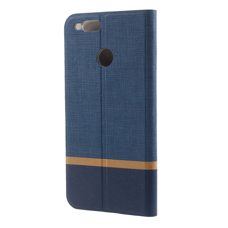 Cross Pattern Leather Card Holder Phone Cover for Huawei Honor 7X / Mate SE - Dark Blue-2