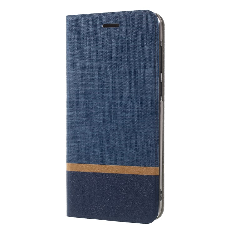 Cross Pattern Leather Card Holder Phone Cover for Huawei Honor 7X / Mate SE - Dark Blue-3