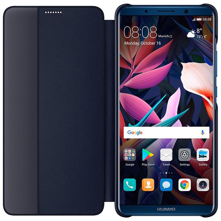 HUAWEI Side View Window Smart Leather Case for Huawei Mate 10 Pro - Blue-4
