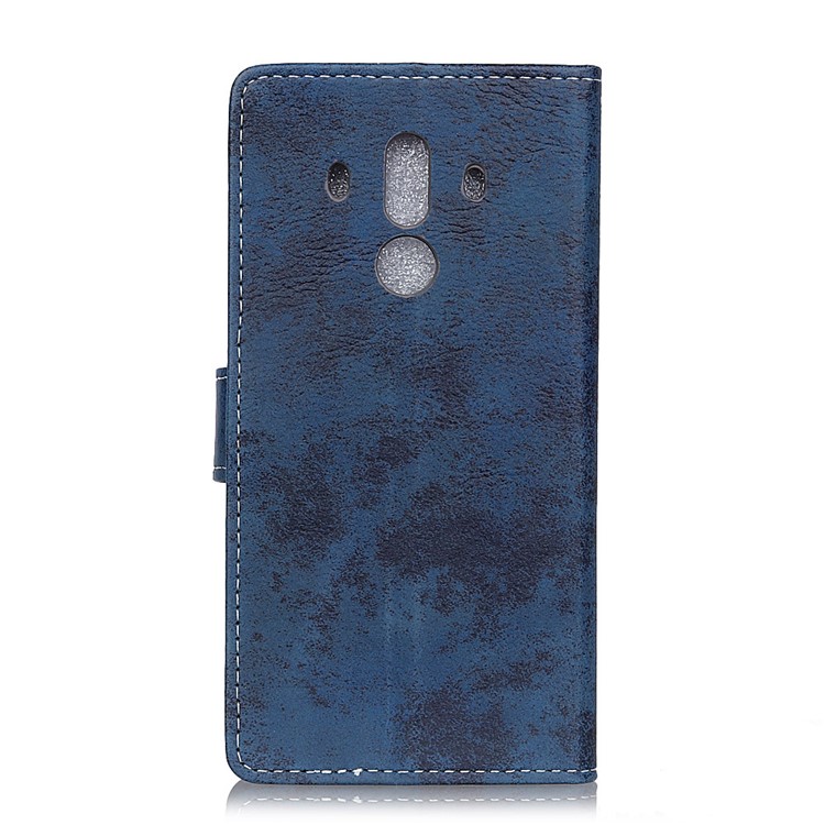For Huawei Mate 10 Pro Vintage Style Flip Leather Wallet Stand Phone Case - Dark Blue-2