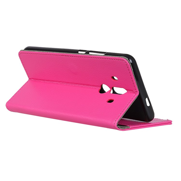 Litchi Skin Stand Leather Wallet Case for Huawei Mate 10 Pro - Rose-6
