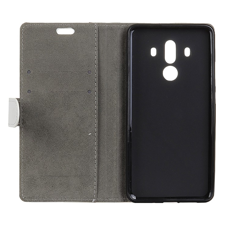 Wallet Leather Stand Cover for Huawei Mate 10 Pro - White-4
