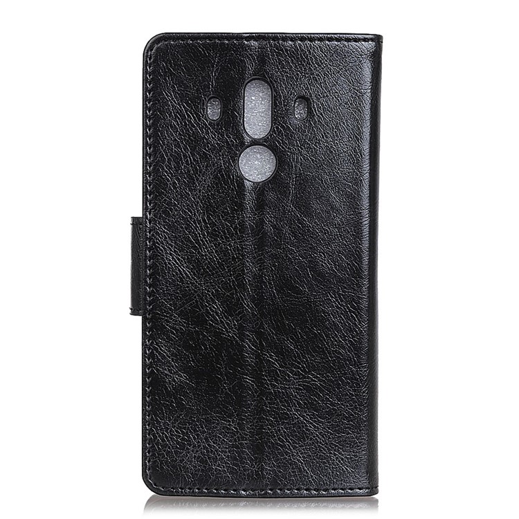 Textured Split Leather Wallet Phone Cover for Huawei Mate 10 Pro - Black-3