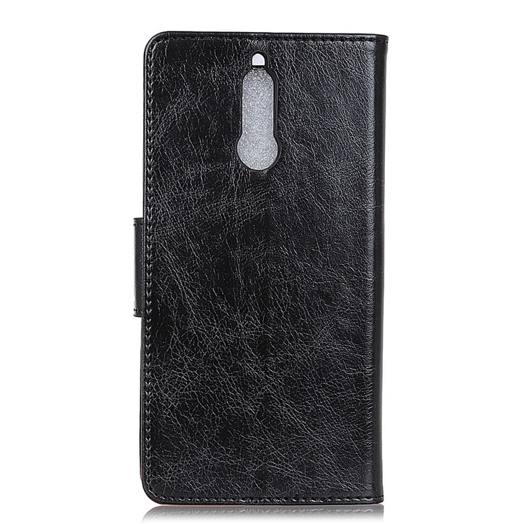Nappa Pattern Split Leather Wallet Stand Case for Huawei Mate 10 Lite / nova 2i / Maimang 6 - Black-3